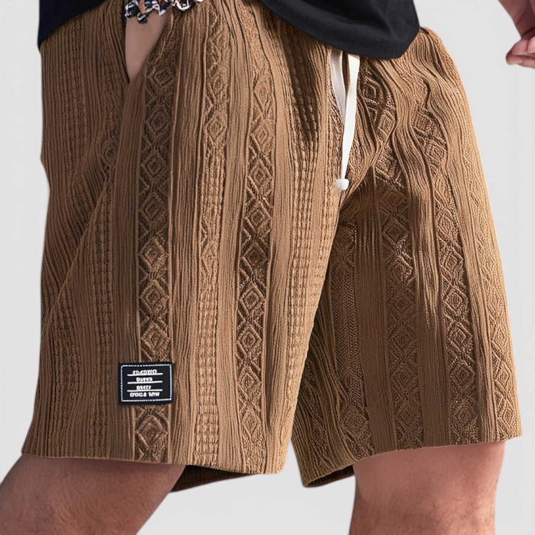 Markus Berlin Herren Strick-Shorts, Vorderansicht