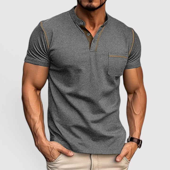 Markus Berlin Herren T-Shirt mit Brusttasche, Vorderansicht