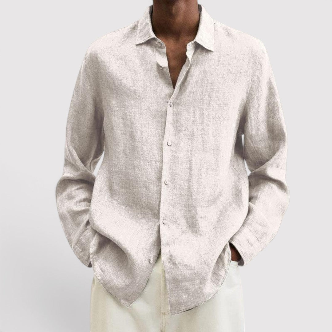 Markus Berlin Herren Atmungsaktives Langarmhemd, Vorderansicht
