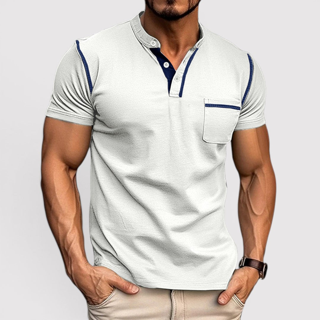 Markus Berlin Herren T-Shirt mit Brusttasche, Vorderansicht