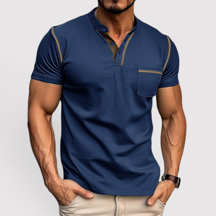 Markus Berlin Herren T-Shirt mit Brusttasche, Vorderansicht
