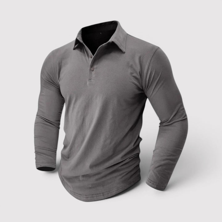 Markus Berlin Herren Langarm-Poloshirt, Vorderansicht