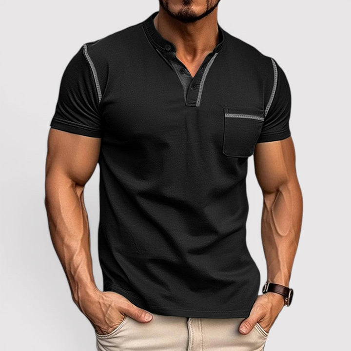 Markus Berlin Herren T-Shirt mit Brusttasche, Vorderansicht