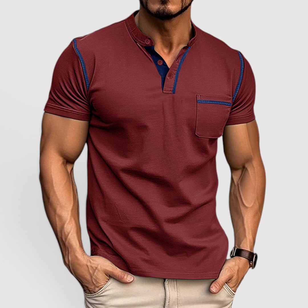 Markus Berlin Herren T-Shirt mit Brusttasche, Vorderansicht