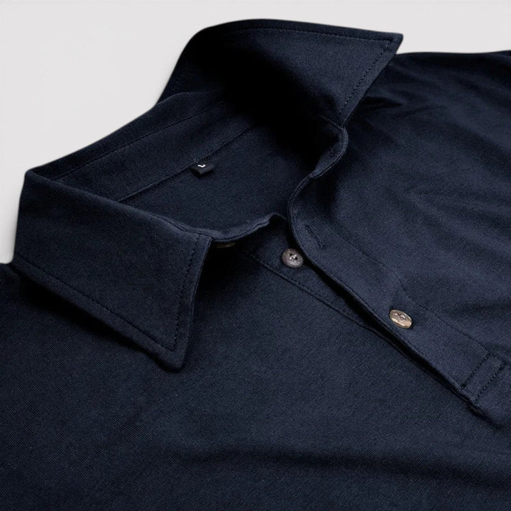 Markus Berlin Herren Langarm-Poloshirt, Vorderansicht