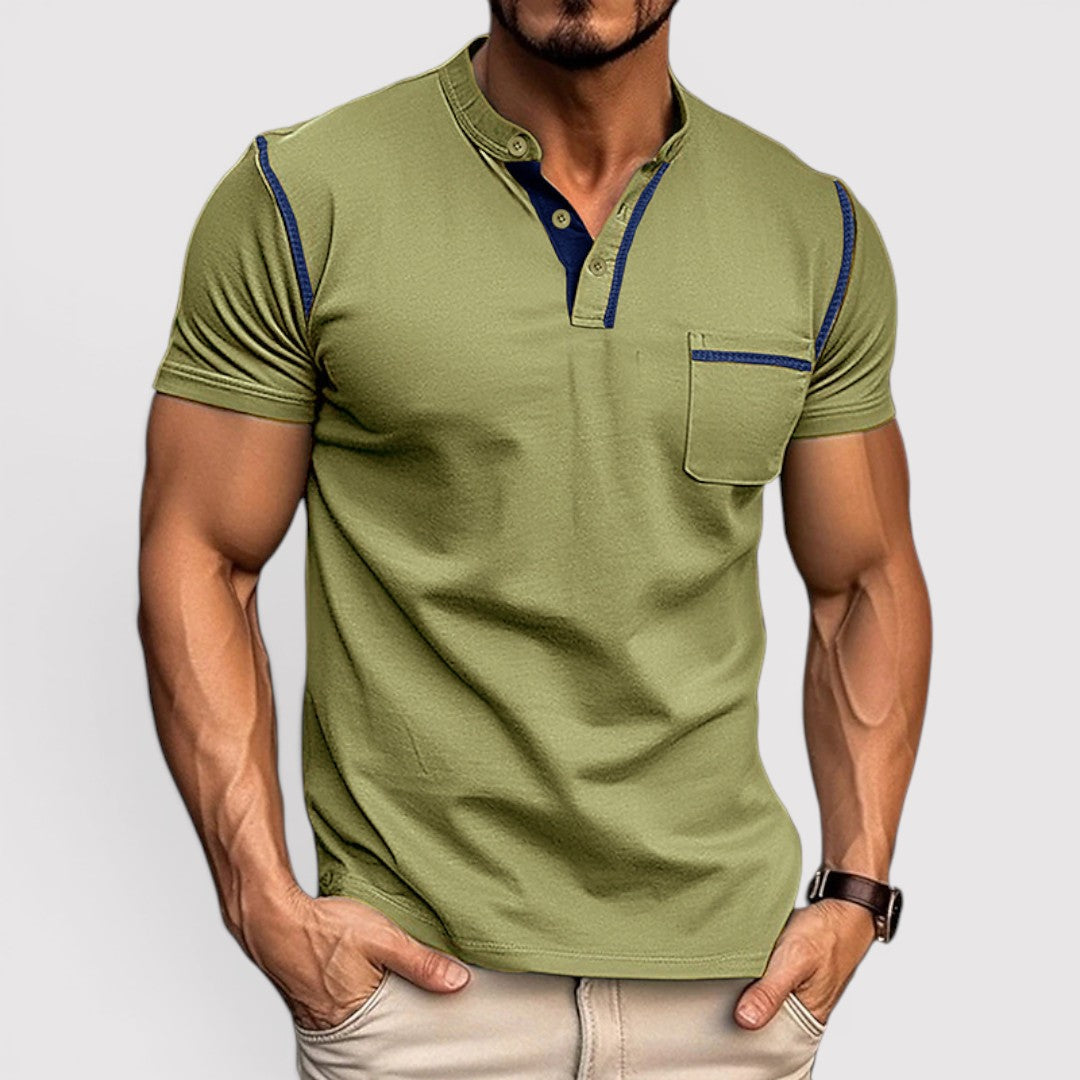 Markus Berlin Herren T-Shirt mit Brusttasche, Vorderansicht
