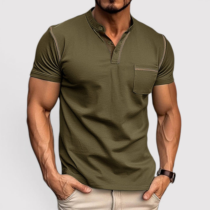 Markus Berlin Herren T-Shirt mit Brusttasche, Vorderansicht