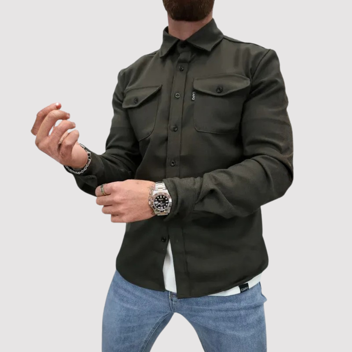Markus Berlin Herren Overshirt, Vorderansicht