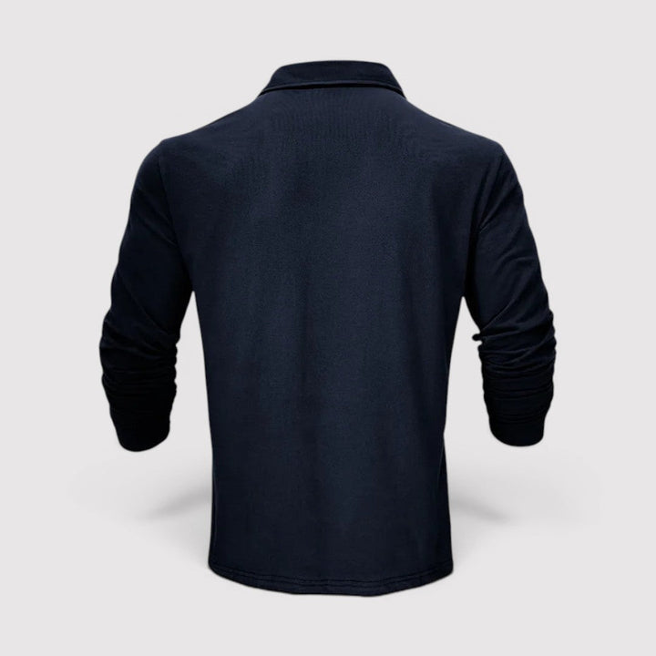 Markus Berlin Herren Langarm-Poloshirt, Vorderansicht