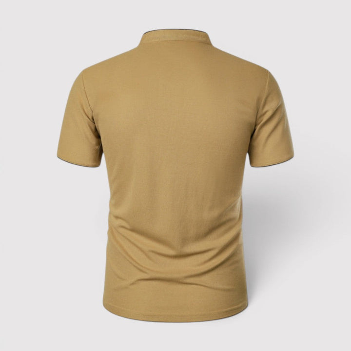 Markus Berlin Herren Poloshirt mit Stehkragen, Vorderansicht