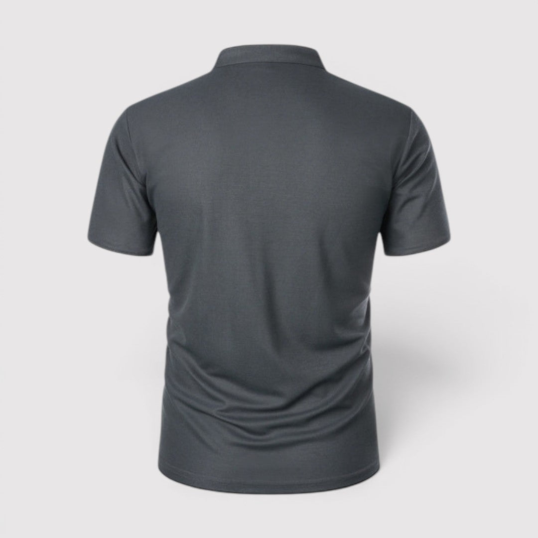 Markus Berlin Herren Poloshirt mit Stehkragen, Vorderansicht
