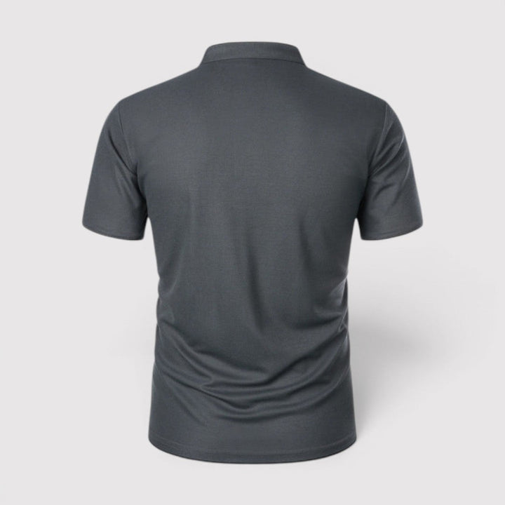 Markus Berlin Herren Poloshirt mit Stehkragen, Vorderansicht