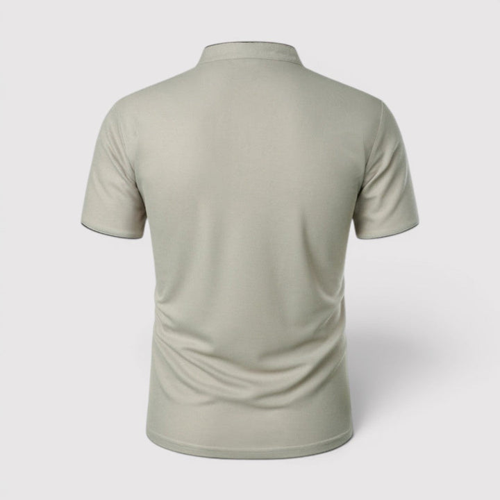 Markus Berlin Herren Poloshirt mit Stehkragen, Vorderansicht