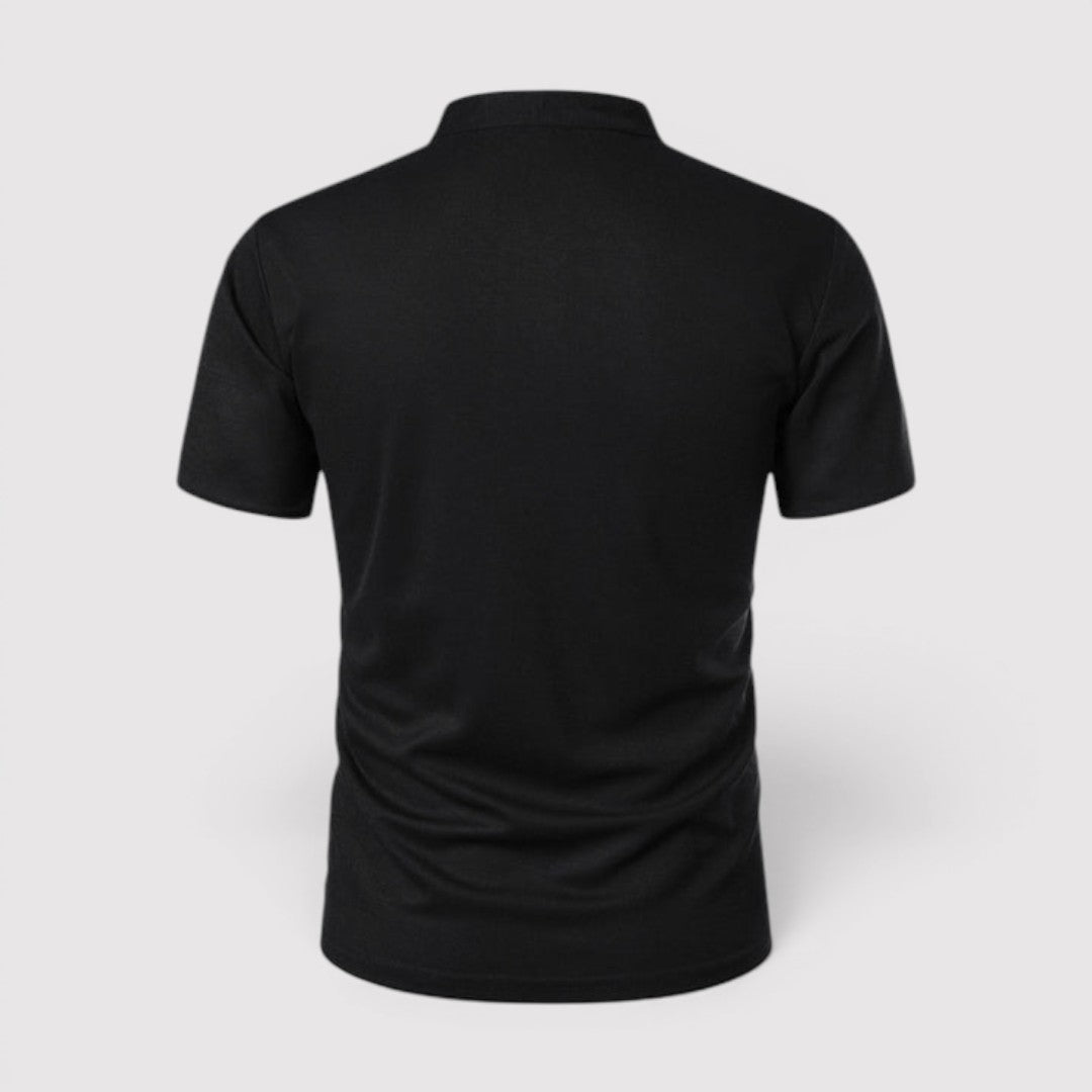 Markus Berlin Herren Poloshirt mit Stehkragen, Vorderansicht