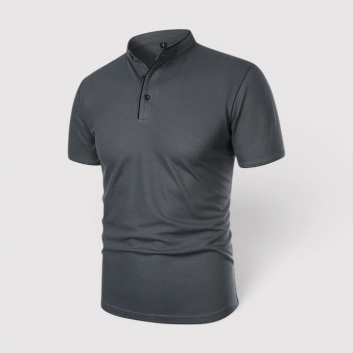 Markus Berlin Herren Poloshirt mit Stehkragen, Vorderansicht