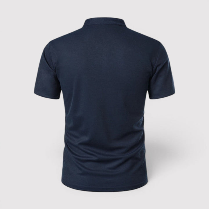 Markus Berlin Herren Poloshirt mit Stehkragen, Vorderansicht