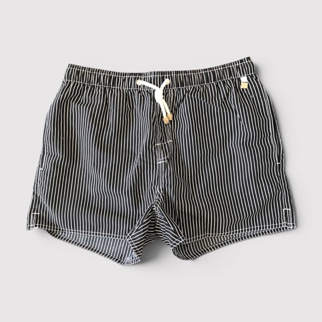 Markus Berlin Herren gestreifte Schwimmshorts, Vorderansicht