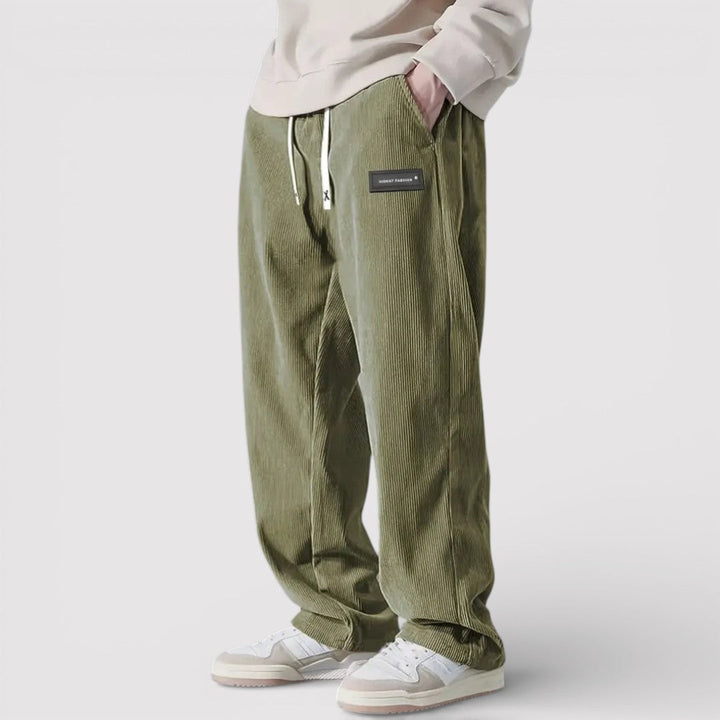 Markus Berlin Herren Lässige Hose mit weicher Textur, Vorderansicht