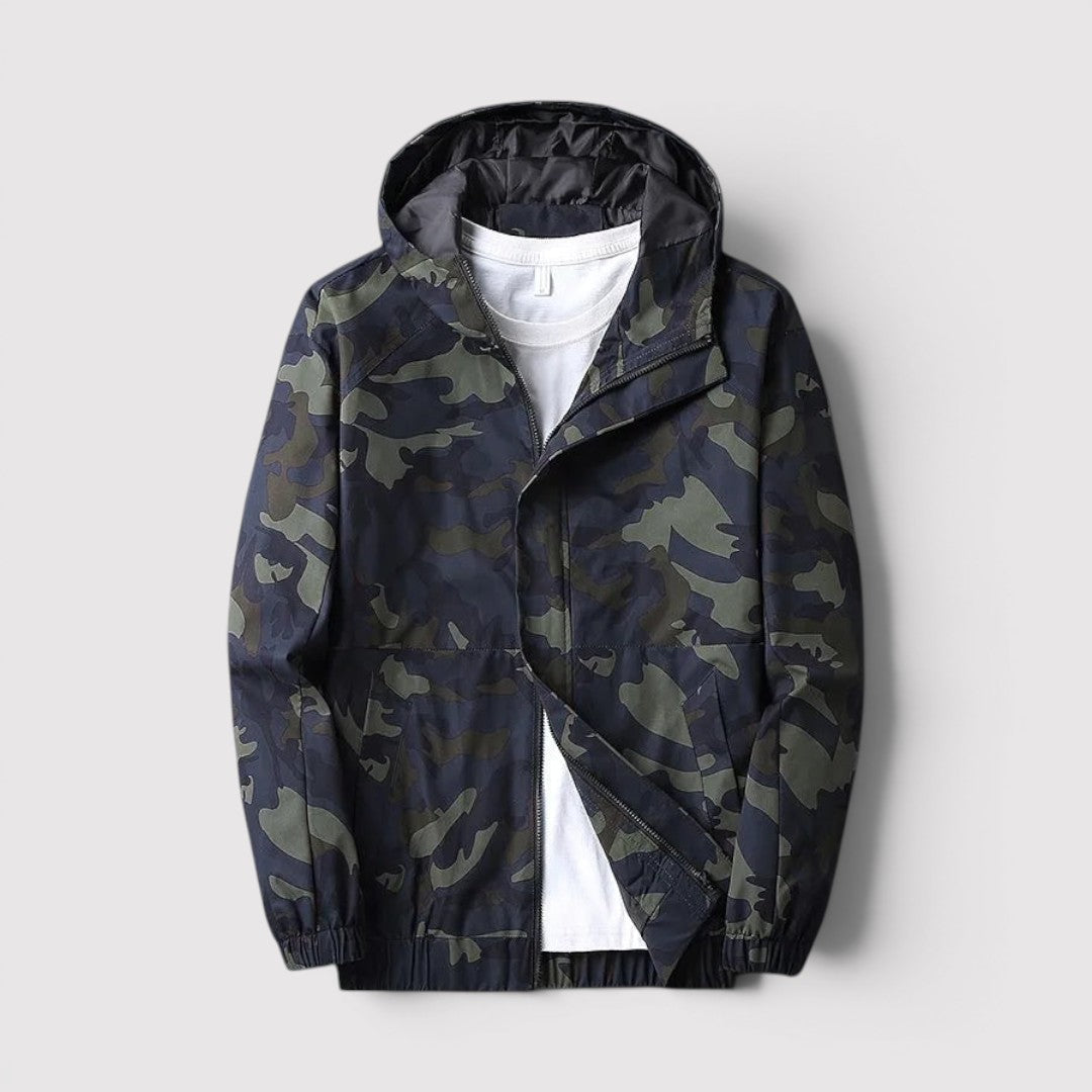 Markus Berlin Herren Camouflage-Jacke, Vorderansicht