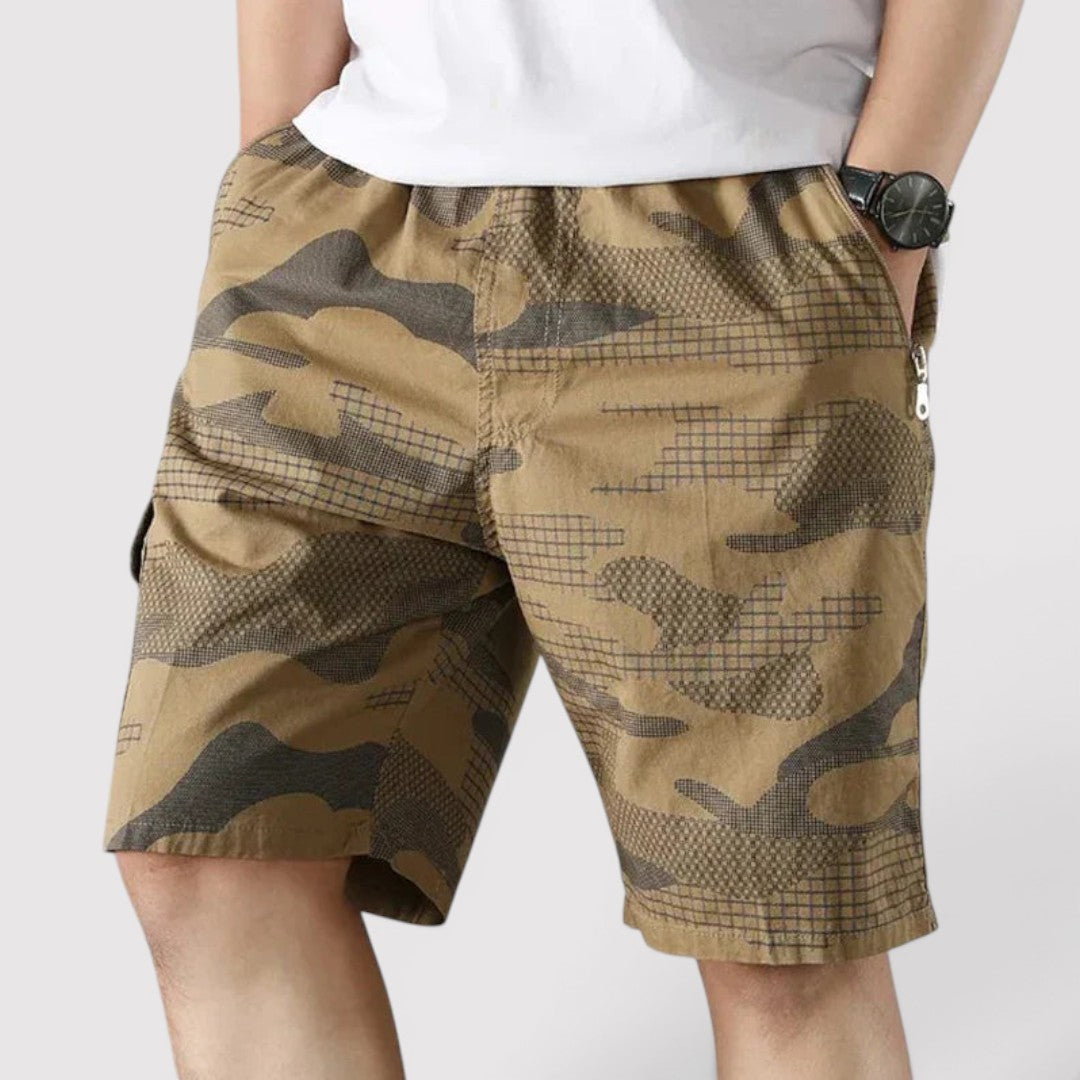 Markus Berlin Herren Camouflage Cargo-Shorts, Vorderansicht