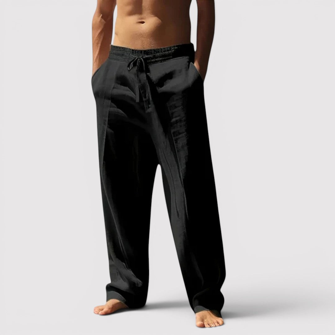 Markus Berlin Herren Atmungsaktive Wide-Leg-Hose, Vorderansicht