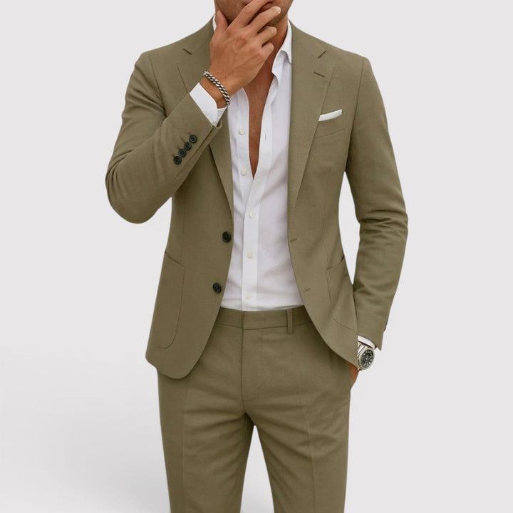 Markus Berlin Herren Tailored-Anzug-Set, Vorderansicht