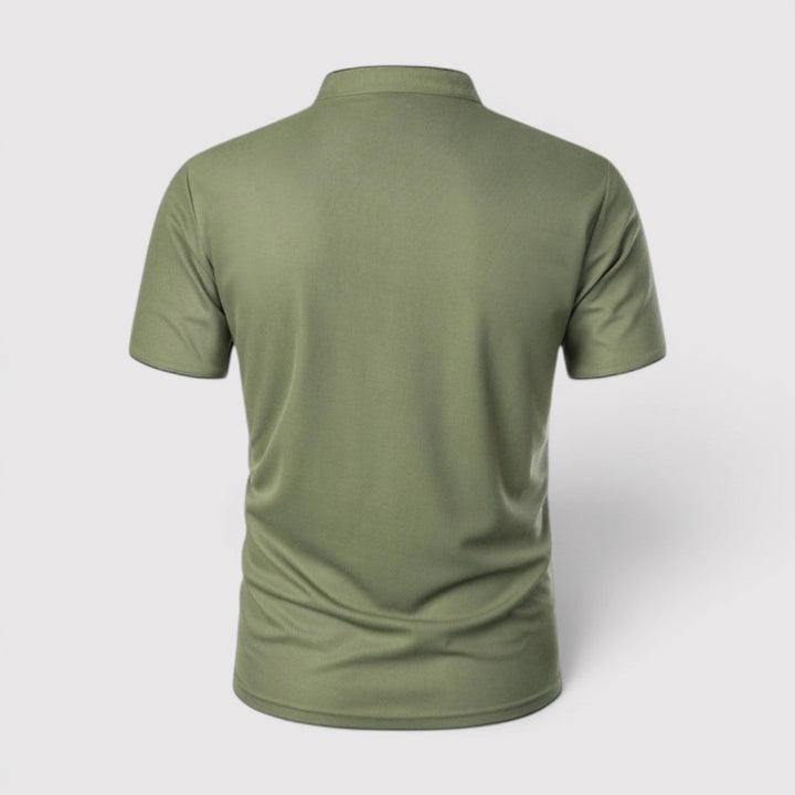Markus Berlin Herren Poloshirt mit Stehkragen, Vorderansicht
