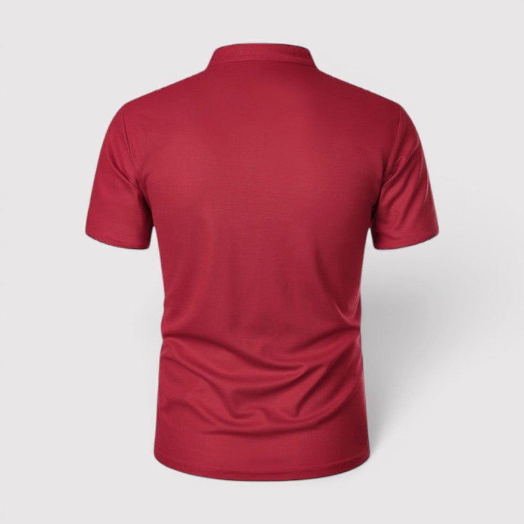 Markus Berlin Herren Poloshirt mit Stehkragen, Vorderansicht