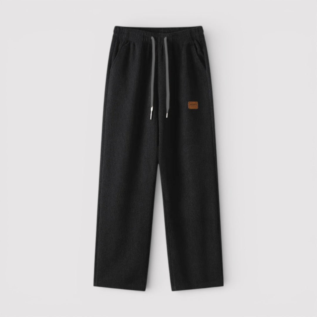 Markus Berlin Herren Sweatpants mit Rippenstruktur, Vorderansicht