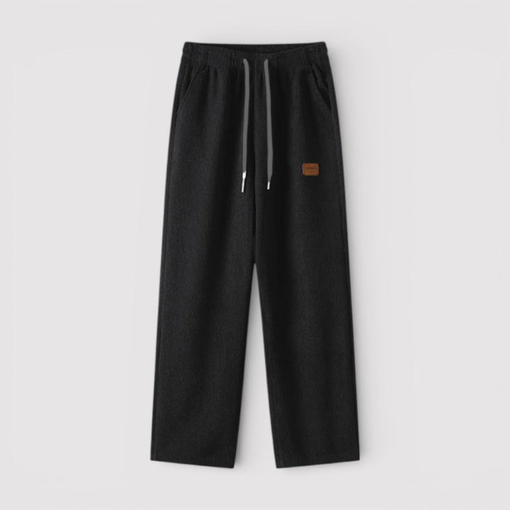 Markus Berlin Herren Sweatpants mit Rippenstruktur, Vorderansicht