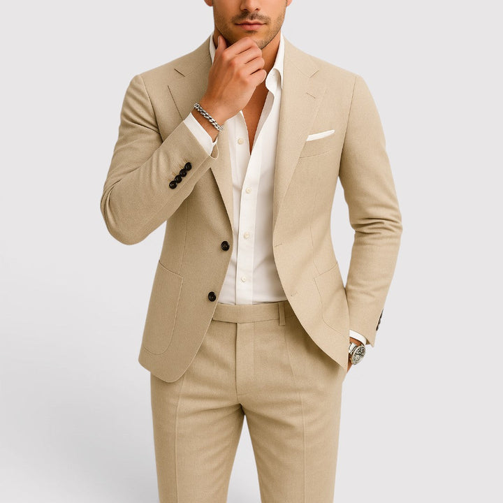 Markus Berlin Herren Tailored-Anzug-Set, Vorderansicht