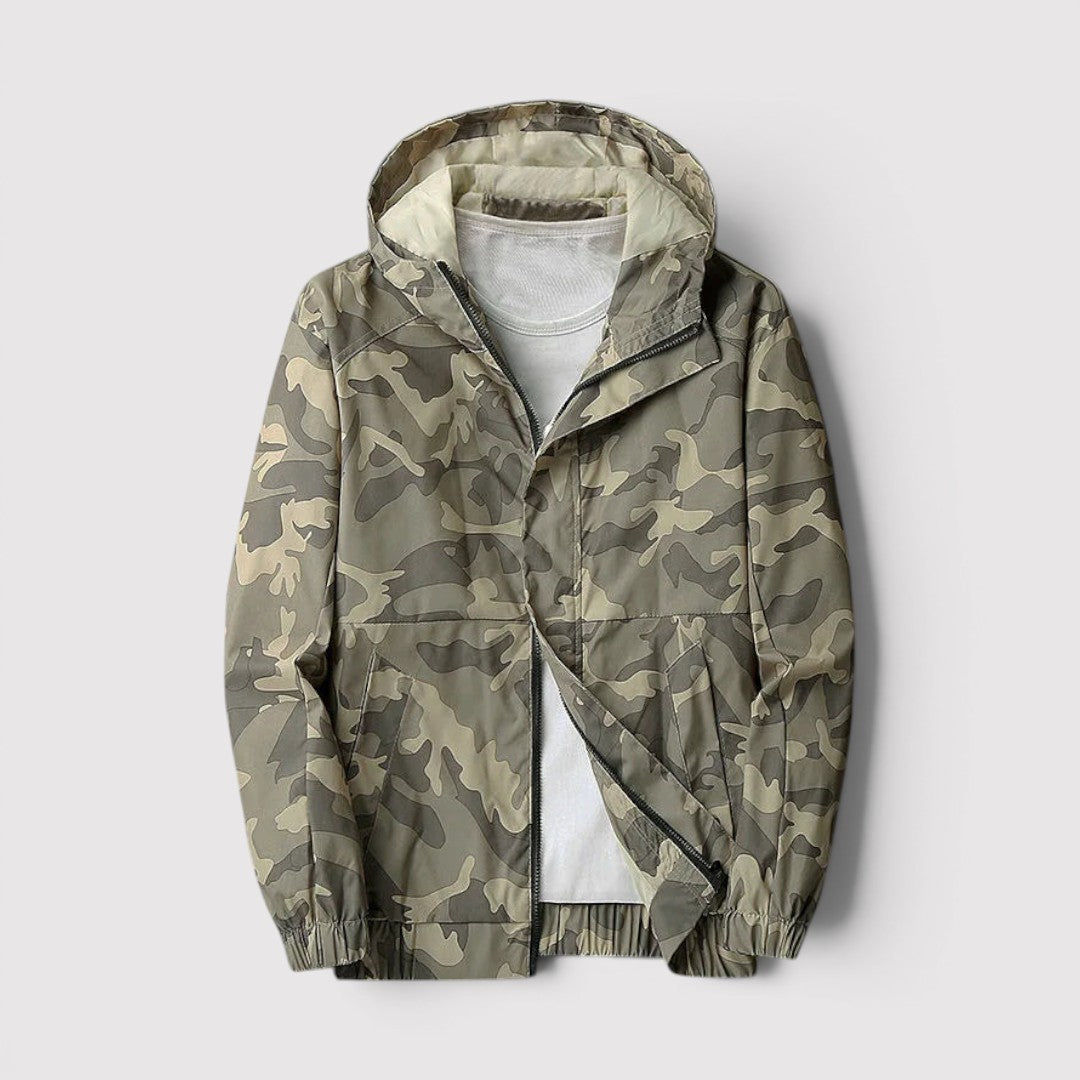 Markus Berlin Herren Camouflage-Jacke, Vorderansicht