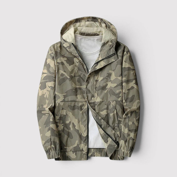 Markus Berlin Herren Camouflage-Jacke, Vorderansicht