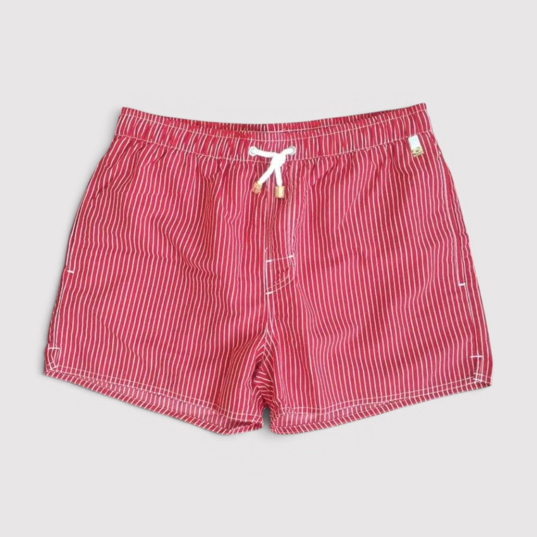Markus Berlin Herren gestreifte Schwimmshorts, Vorderansicht