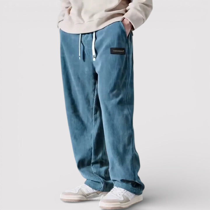 Markus Berlin Herren Lässige Hose mit weicher Textur, Vorderansicht