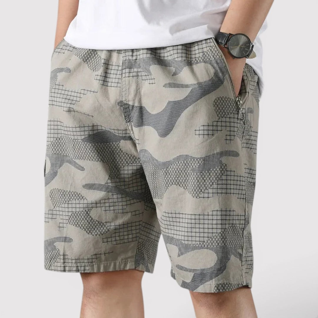 Markus Berlin Herren Camouflage Cargo-Shorts, Vorderansicht