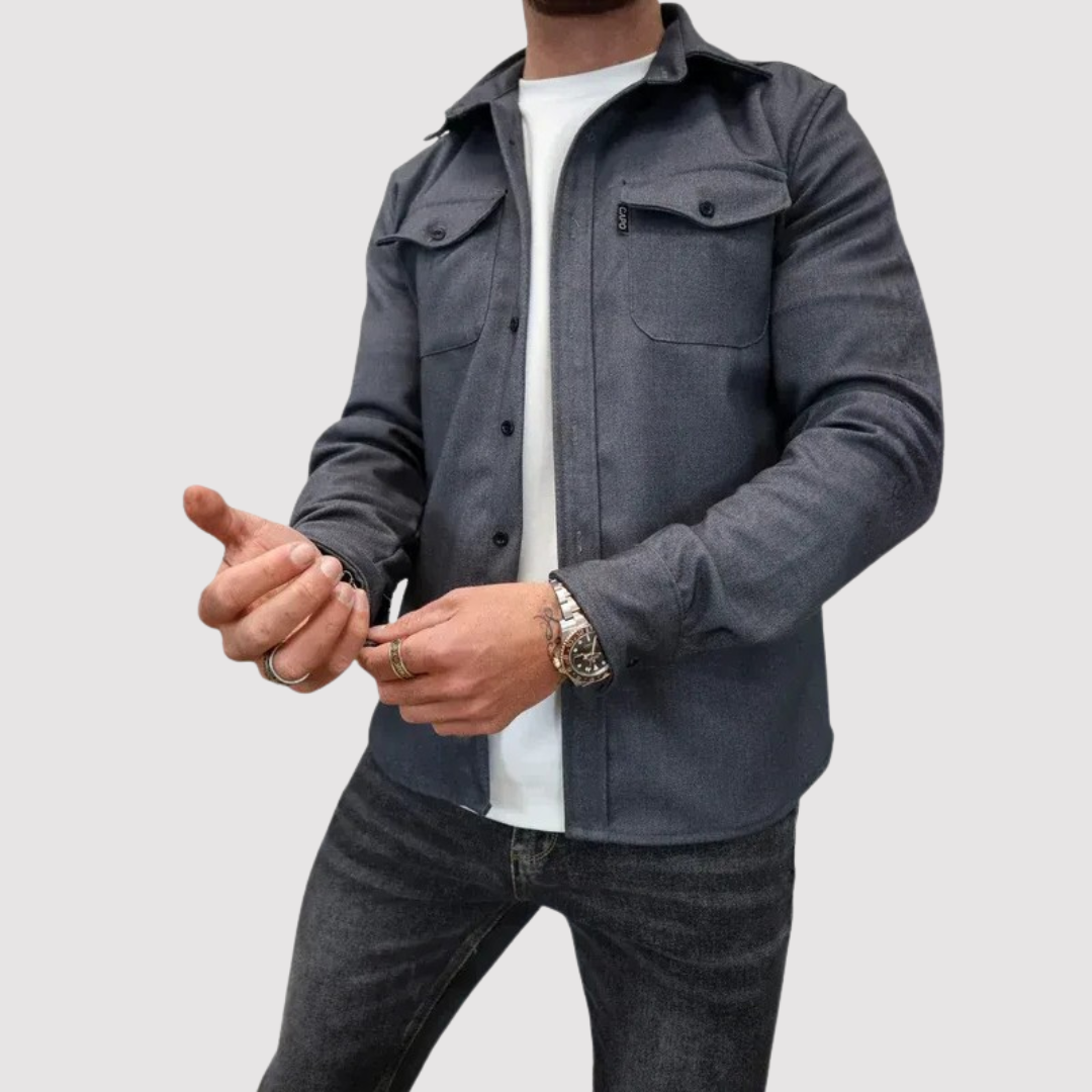 Markus Berlin Herren Overshirt, Vorderansicht