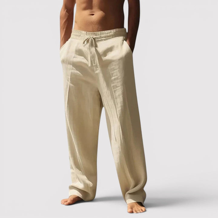 Markus Berlin Herren Atmungsaktive Wide-Leg-Hose, Vorderansicht