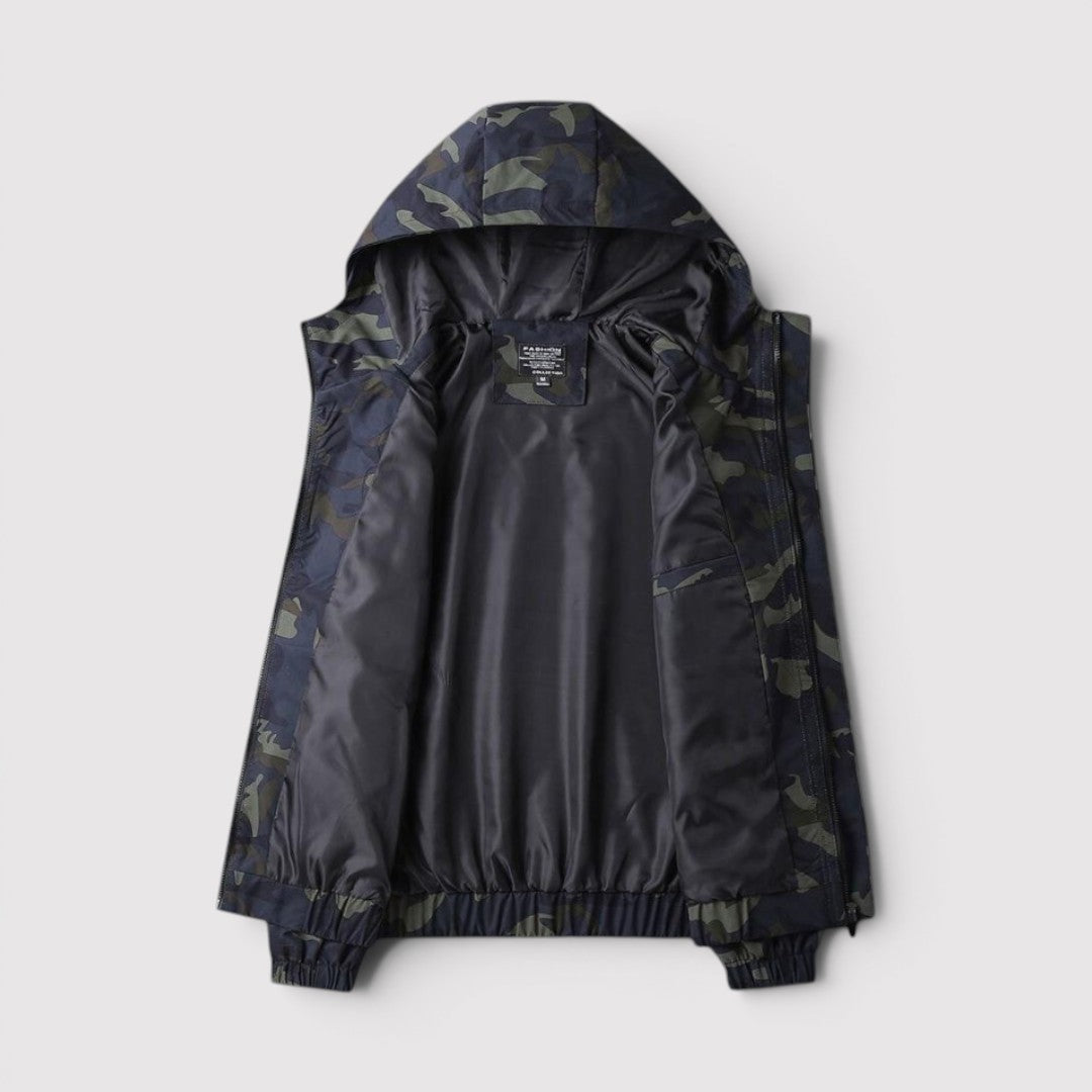 Markus Berlin Herren Camouflage-Jacke, Vorderansicht