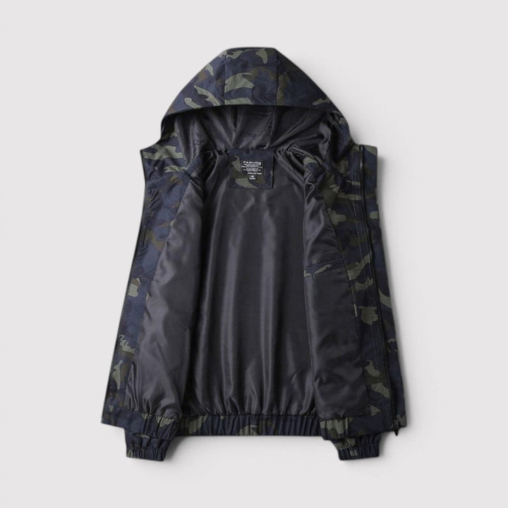 Markus Berlin Herren Camouflage-Jacke, Vorderansicht