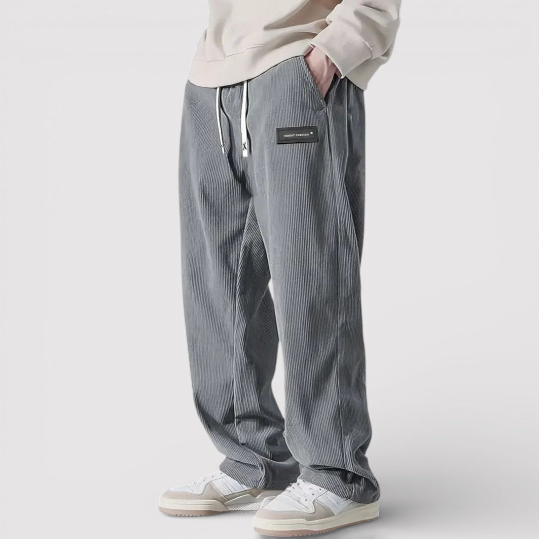 Markus Berlin Herren Lässige Hose mit weicher Textur, Vorderansicht