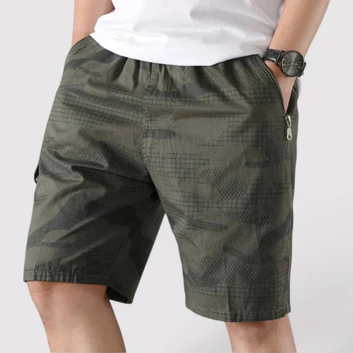 Markus Berlin Herren Camouflage Cargo-Shorts, Vorderansicht