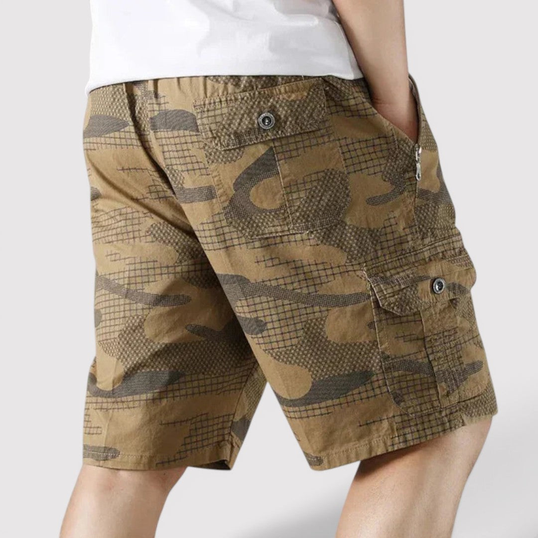 Markus Berlin Herren Camouflage Cargo-Shorts, Vorderansicht