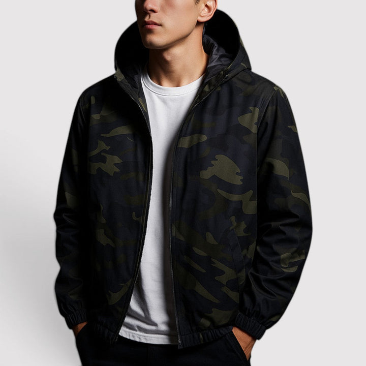 Markus Berlin Herren Camouflage-Jacke, Vorderansicht