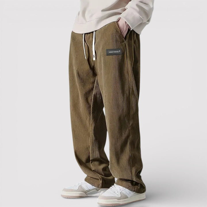 Markus Berlin Herren Lässige Hose mit weicher Textur, Vorderansicht