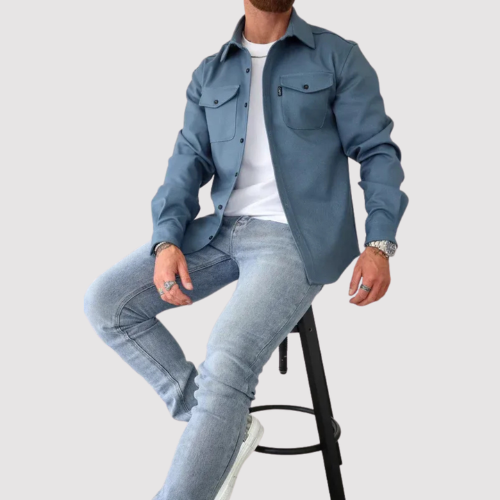 Markus Berlin Herren Overshirt, Vorderansicht
