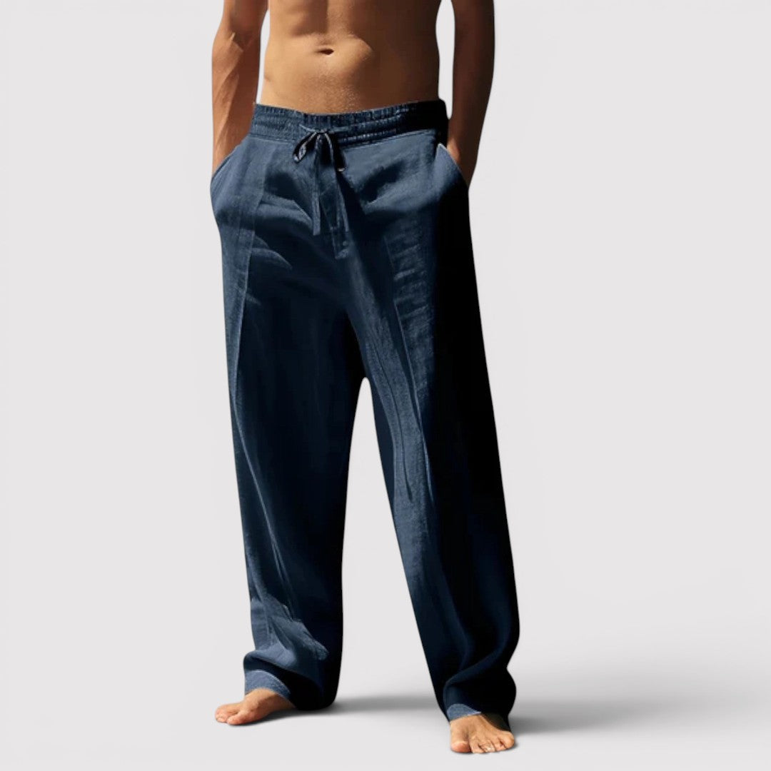 Markus Berlin Herren Atmungsaktive Wide-Leg-Hose, Vorderansicht