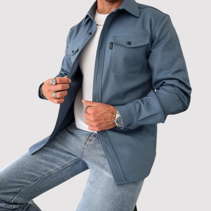 Markus Berlin Herren Overshirt, Vorderansicht