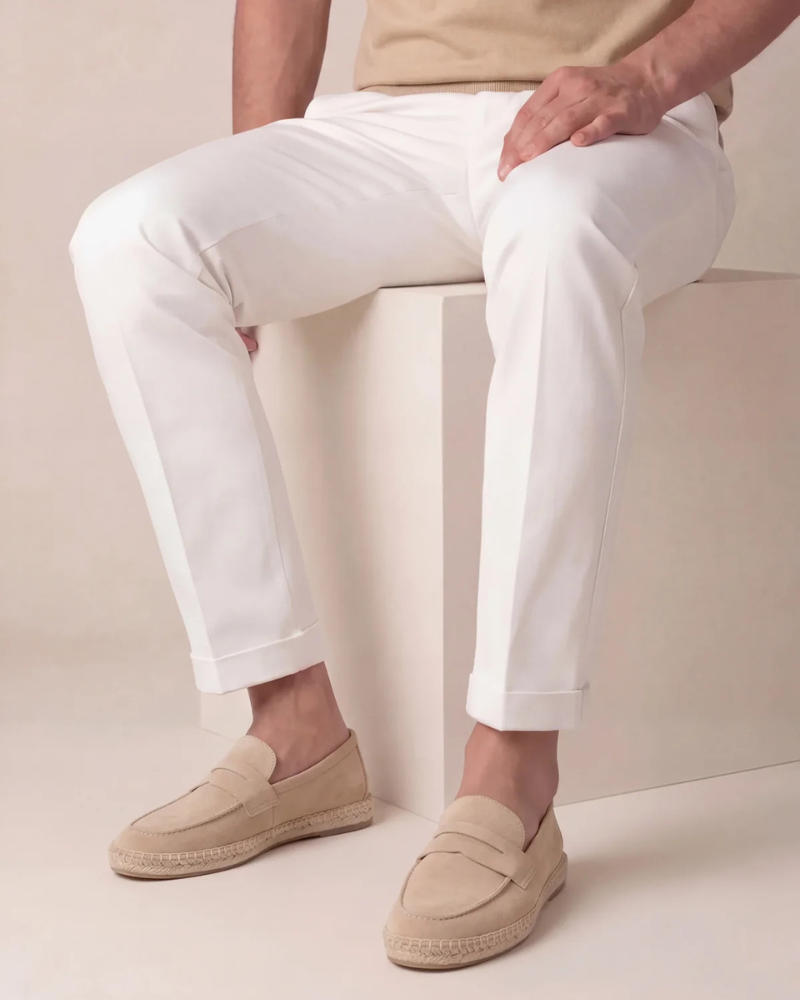 Markus Berlin Herren Espadrille Beige, Vorderansicht