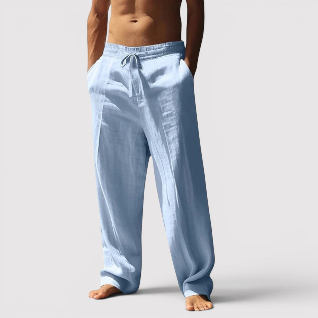 Markus Berlin Herren Atmungsaktive Wide-Leg-Hose, Vorderansicht